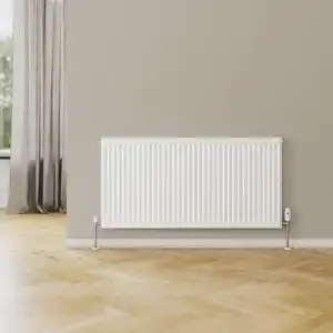 Flomasta White Type 21 Single Panel Radiator, (W)1200mm X (H)600mm - Image 1