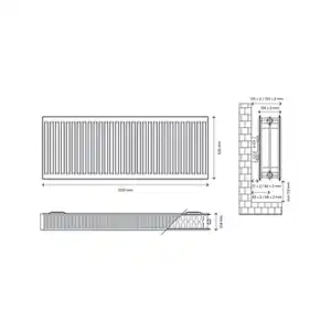 Flomasta White Type 22 Double Panel Radiator (W)1200mm X (H)600mm - Image 6