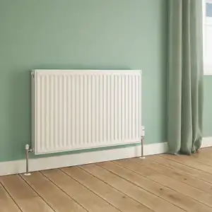 Flomasta White Type 22 Double Panel Radiator, (W)900mm X (H)600mm