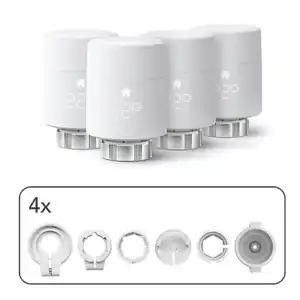 TADO V3 Smart Radiator Thermostat Add-on - Pack of 4, White - Image 4