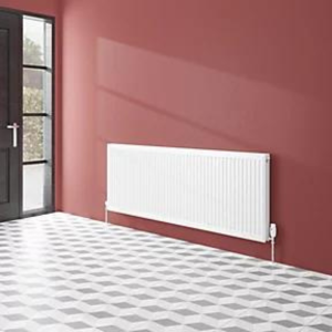 Flomasta White Type 21 Single Panel Radiator, (W)1400mm X (H)600mm