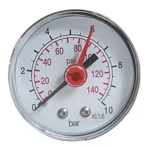 Flomasta Rear Connection Pressure Gauge 10 bar - Image 2