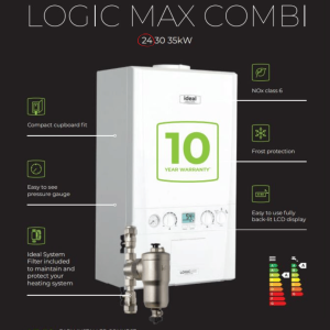 Ideal Logic+ C24 24KW Combi Boiler + Horizontal Flue with Boiler Installation - Image 5