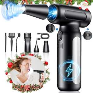Compressed Air Duster Mini Blower Turbo Fan- 300000 RPM Electric Duster- Keyboard Cleaning kit- No Canned- Replace Compressed air can- Jet Dry Blower- Car Dryer air Blower