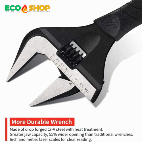 Deep Jaw Wide Opening Plumbing Adjustable Spanner - 8" (inch) / 205mm - Image 2