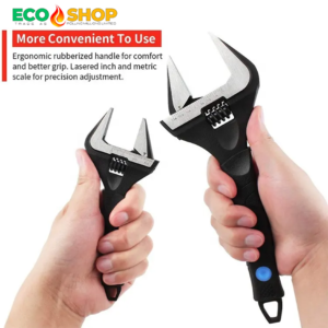 Deep Jaw Wide Opening Plumbing Adjustable Spanner - 8" (inch) / 205mm - Image 4