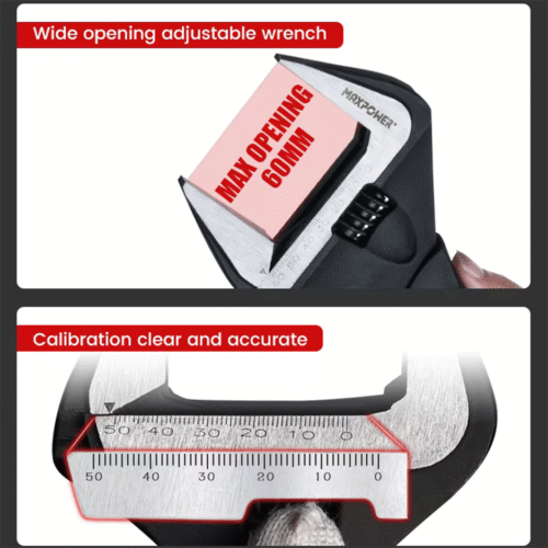 Deep Jaw Wide Opening Plumbing Adjustable Spanner - 8" (inch) / 205mm - Image 6
