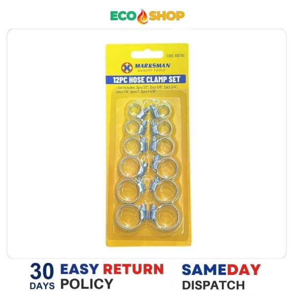 144 12pc hose clamp set