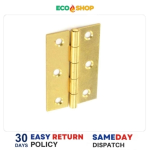 Securit 75Mm Butt Hinges Brass Plated Steel