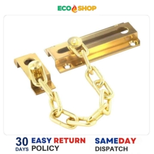 Securit Steel Door Chain Brassed