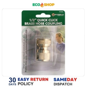 Marksman 1/2" Quick Click Brass Hose Coupling