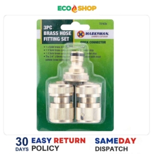 Marksman 3Pc Brass Hose Fitting Set