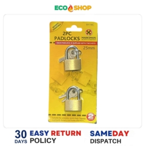 Marksman 2Pc Padlocks 25Mm