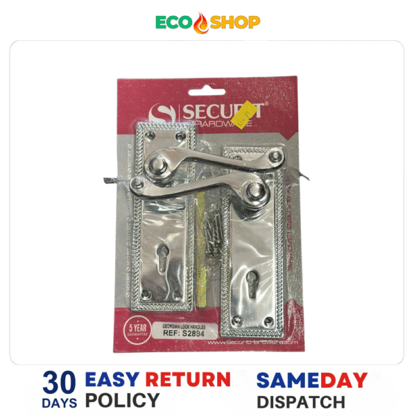 191 georgian lock handles chrome plated
