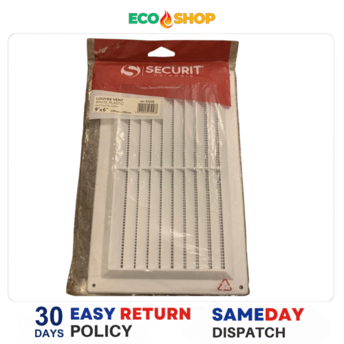 Securit Plastic Louvre Vent White (9in x 6in)
