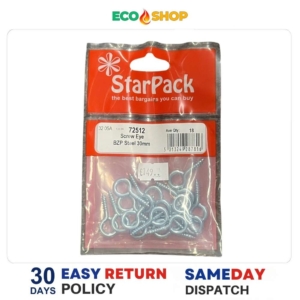 Starpack Screw Eye BZP Steel 30Mm