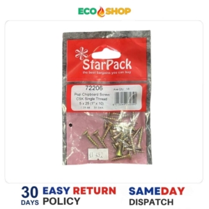 Starpack Pozi Chipboard Screw CSK Single Thread 5X25