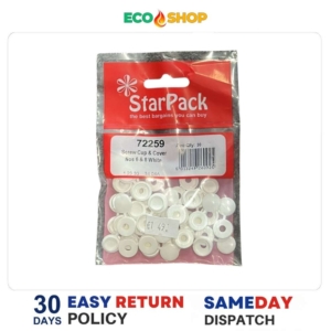 Starpack Screw Cup And Cover Nos 6 & 8 White