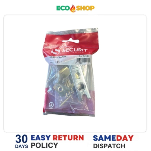 Securit Mortice Latch Brass Plated 63Mm
