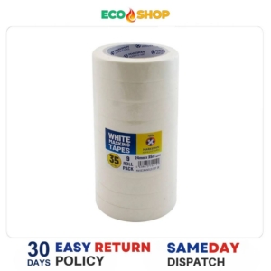 Marksman White Masking Tapes 24Mmx35M 9 Roll Pack