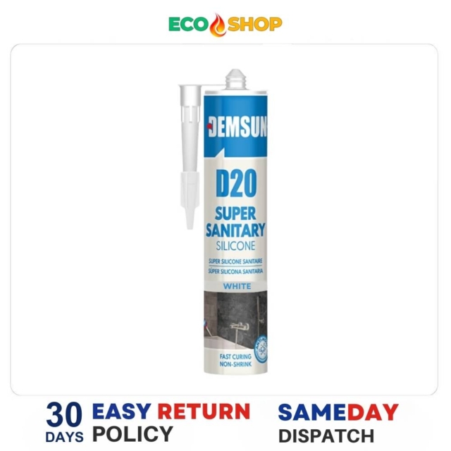 Demsun D20 Super Sanitary Anti-Mould Silicone (White) | UK Trade