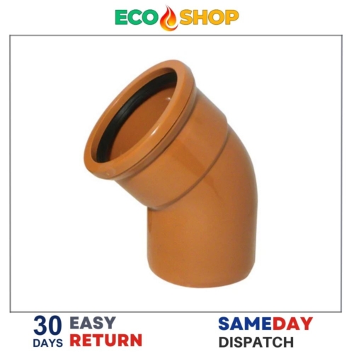 45 Degree Bend single socket 110Mm