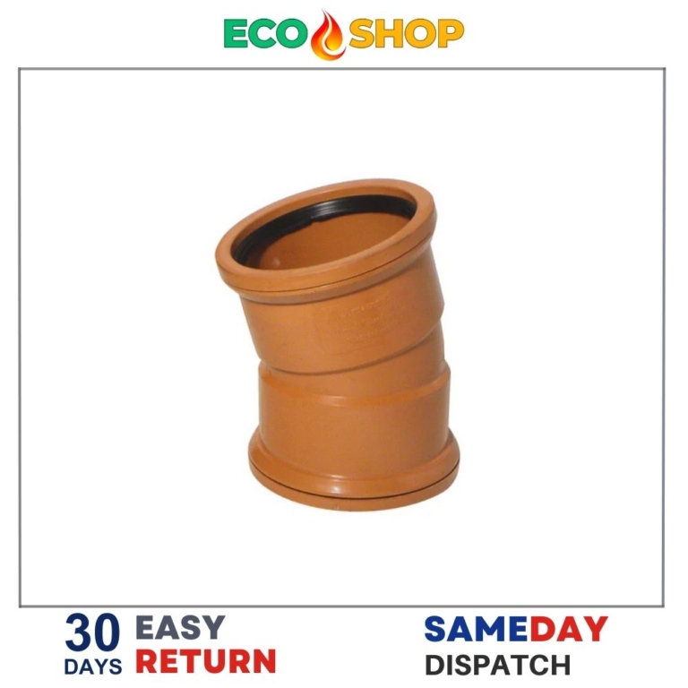 15 Degree Bend double socket 110Mm – ECO Heat Shop Ltd