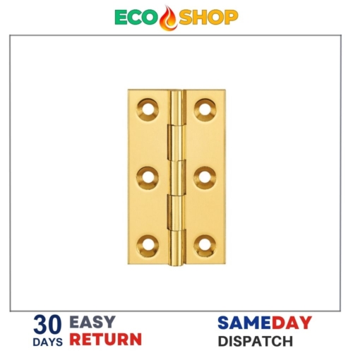 Securit 75Mm Butt Hinges Brass Plated Steel - Image 2