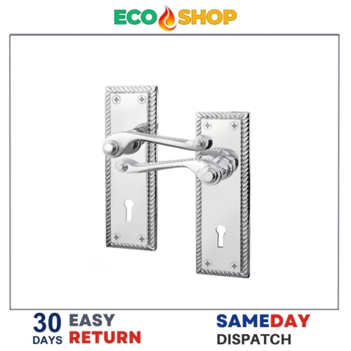 Securit Georgian Lock Handles Chrome Plated - Image 2