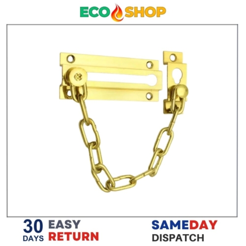 Securit Steel Door Chain Brassed - Image 2