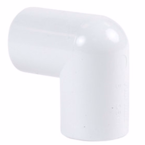 21.5mm White Solvent Weld 90 Degree Overflow Waste Pipe Bend Elbow Fitting - Image 2