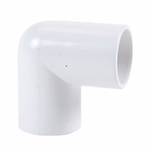 21.5mm White Solvent Weld 90 Degree Overflow Waste Pipe Bend Elbow Fitting - Image 3
