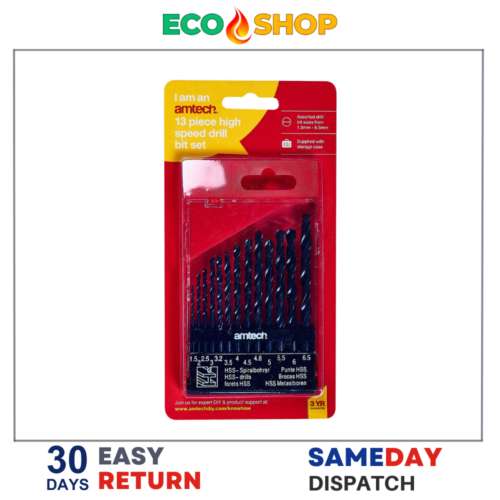 13Pcs High Speed Steel Drill Bit Set