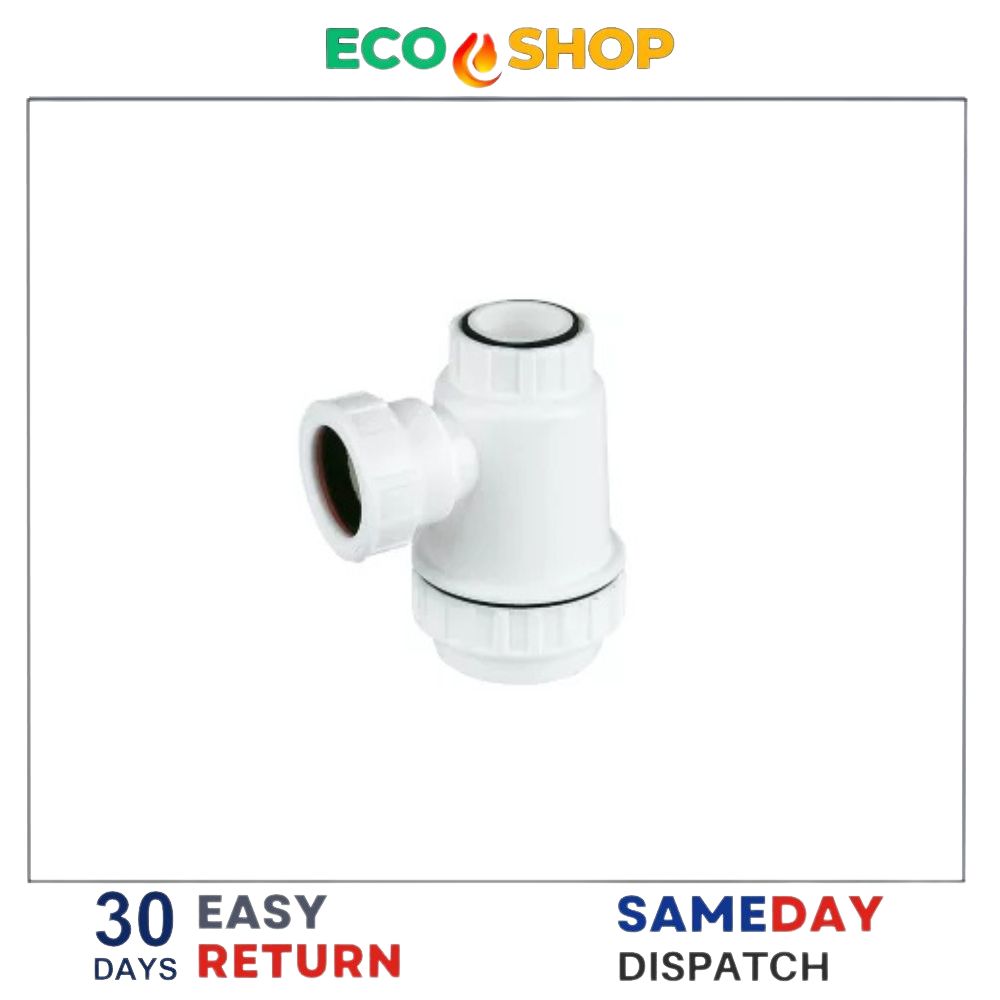 621 SHALLOW BOTTLE TRAP WHITE 32MM