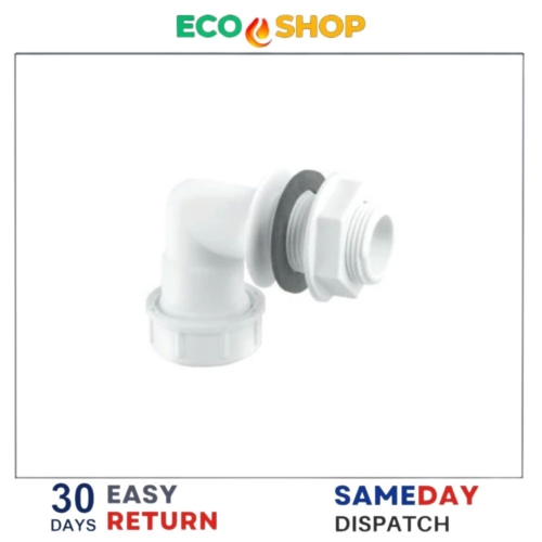 Bent Overflow Tank Connector White 22Mm - Image 1