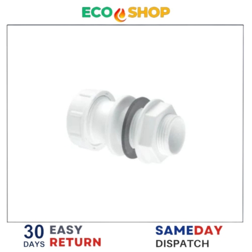 Straight Overflow Tank Connector White 22Mm
