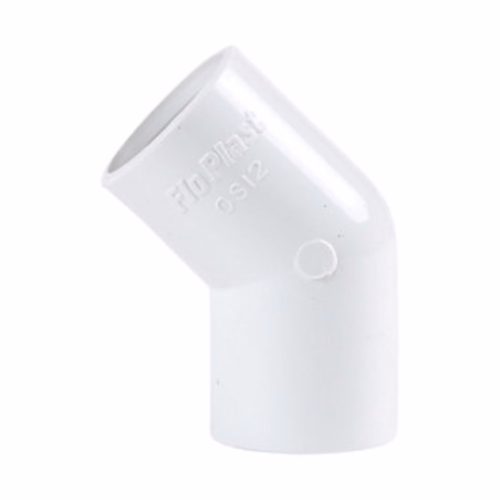 21.5mm White Solvent Weld 135° (45°) Overflow Waste Pipe Offset Elbow Fitting - Image 3