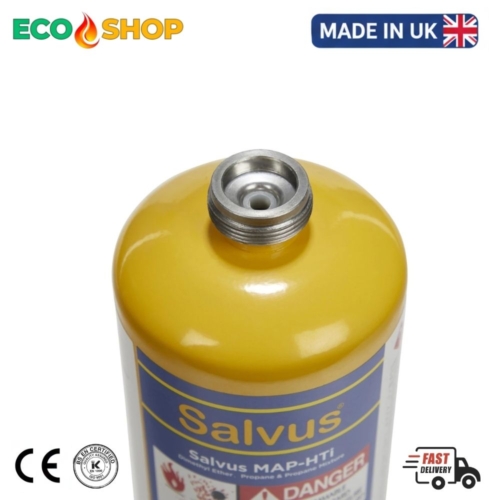 Salvus MAPP Gas Cylinder MAP HTI CGA600 Thread 453g Plumbing Solder Gas - Image 2